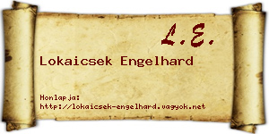 Lokaicsek Engelhard névjegykártya