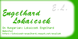 engelhard lokaicsek business card